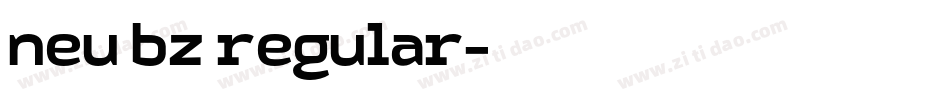 neu bz regular字体转换